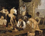 Max Liebermann At the swimming bath oil painting on canvas